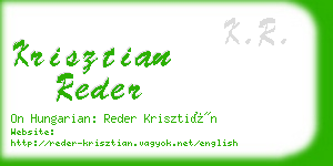 krisztian reder business card